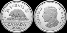Proof 2026 Canada Pure Silver 5 Cents From Mint's Set