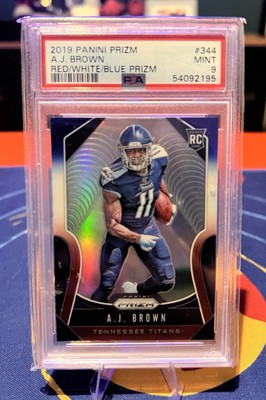 2019 Panini Prizm - Rookies A.J. Brown #344 Red White & Blue Prizm (RC)