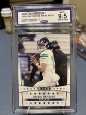 Justin Herbert Leaf Rookie Stars #ST03 Rookie Card (RC). rookie card picture