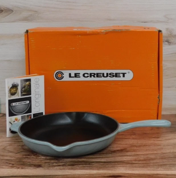 Le Creuset Cast Iron Classic 9-Inch Skillet, Sea Salt - New