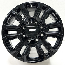 22" Gloss Black 5957 Chevy Silverado 2500 OE Replica Wheels fits 1998 2010 8x6.5