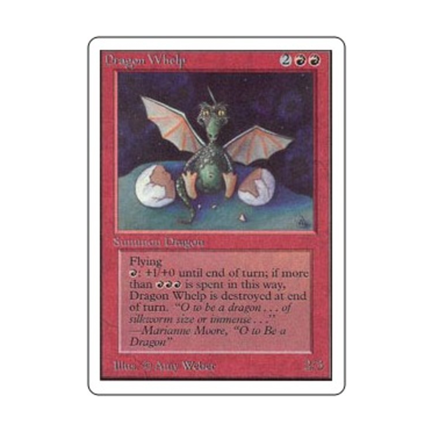 WOTC MtG Unlimited Dragon Whelp (U) VG