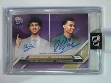 Victor Wembanyama Zaccharie Risacher #1/25 Jersey Draft Pick Match ToppsNow Purp