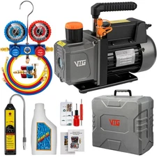 4.5 Cfm Ac Vacuum Pump And Gauge Setfor Mini Split/hvac/auto Systemsmanifold Gau