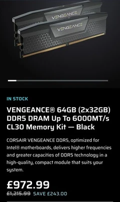 64GB DDR5 6000 listing on ebay