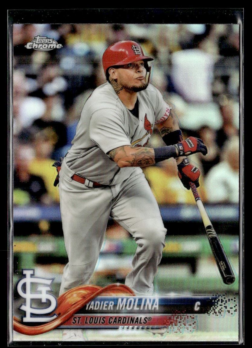 2018 Topps Chrome Refractor Yadier Molina St. Louis Cardinals #24