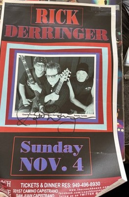 RICK DERRINGER  Autographed Concert Poster 