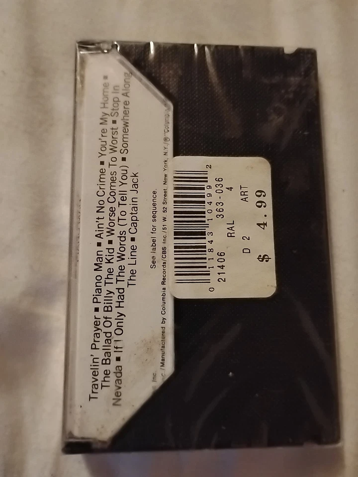 Vintage Billy Joel Piano Man Cassette Tape 1973 Album Rock Tested USA - Image 3 of 3