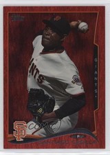 2014 Topps Update Red Hot Foil Santiago Casilla #US-307 14o6