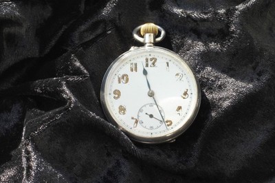 Baume & Co solid silver Swiss pocket watch