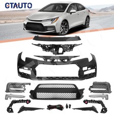 For 2020-2024 Toyota Corolla Se Xse Primed Front Bumper Grille Fog Light Set For 2020-2024 Toyota Corolla Se Xse Primed Front Bumper Grille Fog Light Set
