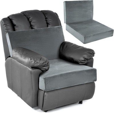 HOMBYS Foam Recliner Chair Cushions for 20x20 Seat + 13 Backrest, Light Grey 