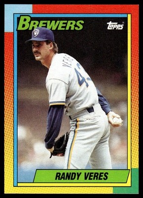 Randy Veres 1990 Topps Traded #125T Milwaukee Brewers 32012 Baseball Card