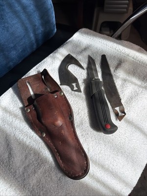 Kershaw 1098 L The Alaskan Blade Trader Complete Set With Leather Sheath