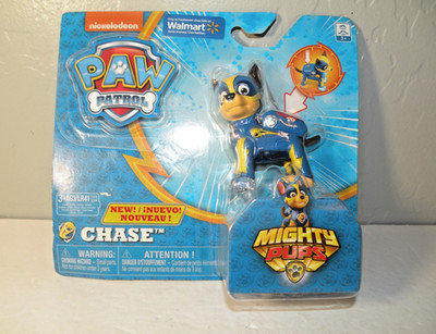PAW Patrol Mighty Pups Chase Figure with Light-up Badge and Paws New in Package