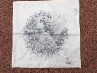 CLAYRE & EEF neue Kissenhülle Vintage Girl Engel 45 x 45 cm weiß-grau