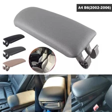For 2002-2008 Audi A4 B6 B7 Armrest Center Box Console Lid Cover Grey Leather US