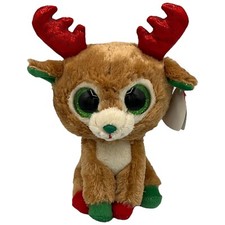 Ty Beanie Boos 6” Alpine the Reindeer 2016 Version Stuffed Animal Holiday Plush