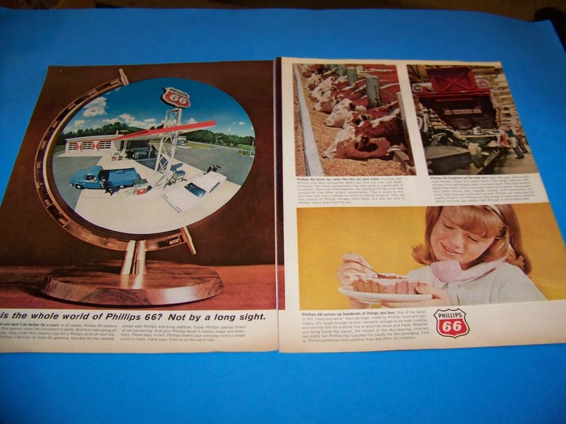 Phillips 66 (Multi-Page) Original Print Ad from Magazine 1965 World Of Phillips