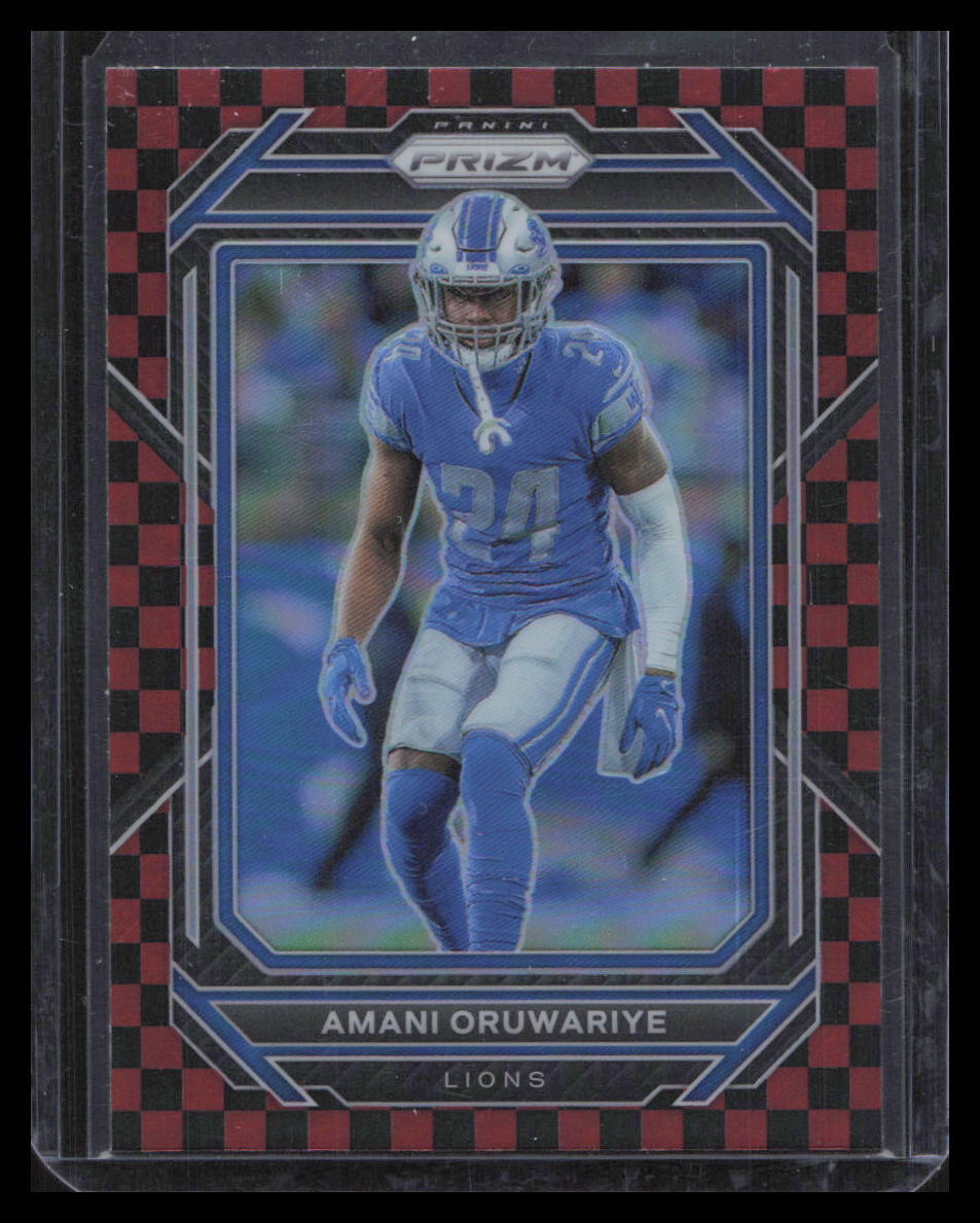 2022 Panini Prizm #101 Amani Oruwariye Black and Red Checker