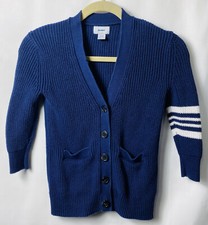Old Navy Girls Knit Cardigan Size XS 5 Navy Blue  See Pic 
