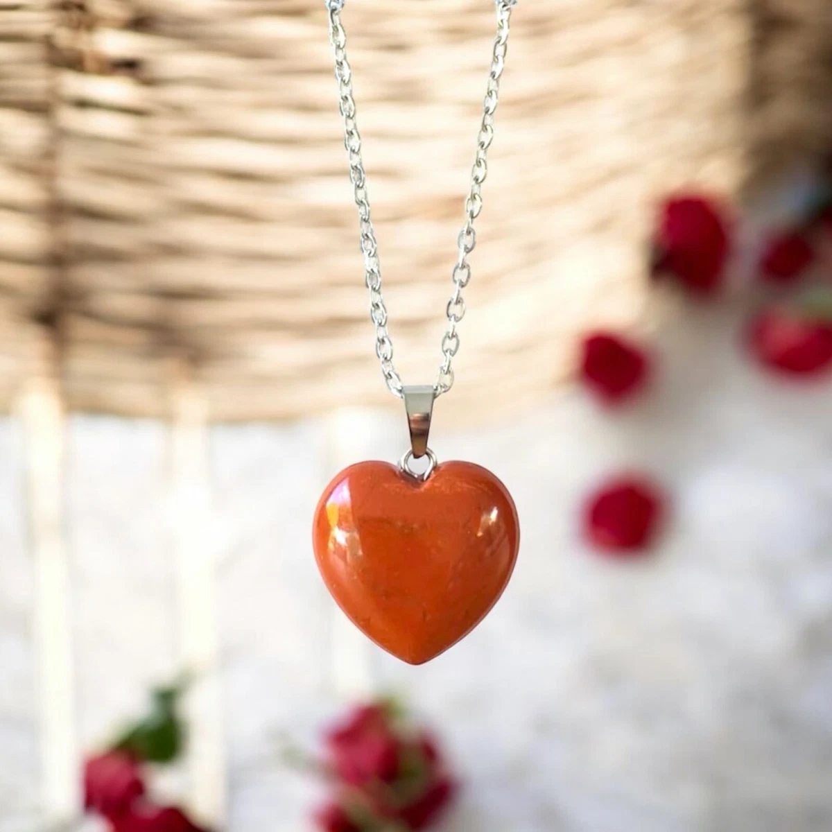 Collana Di Palline In Vetro, Effetto Pietra Dure, Diam. 6 Mm., Colore TONALITA' ARANCIO | Fantasie Di Perle