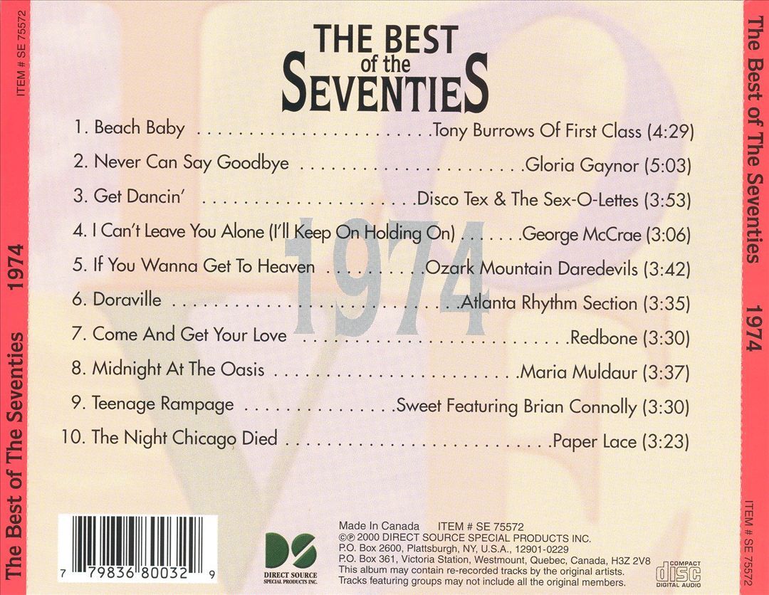 VARIOUS ARTISTS 1974 NEW CD