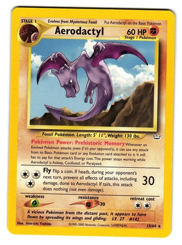 2000 POKEMON JPN NEO 3 #142 AERODACTYL-HOLO PSA 9 MINT NEW CERT | eBay
