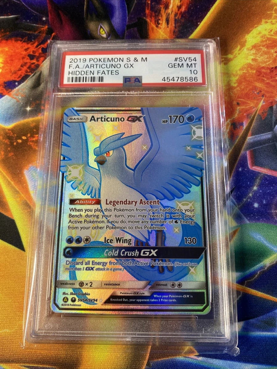 PSA 10 Gem Mint - SHINY ARTICUNO GX FULL ART - Pokemon