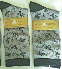 Womens Vintage Rare Collectible 2 Prs Rayon Nylon Dressy Premium Socks Sz 9-11