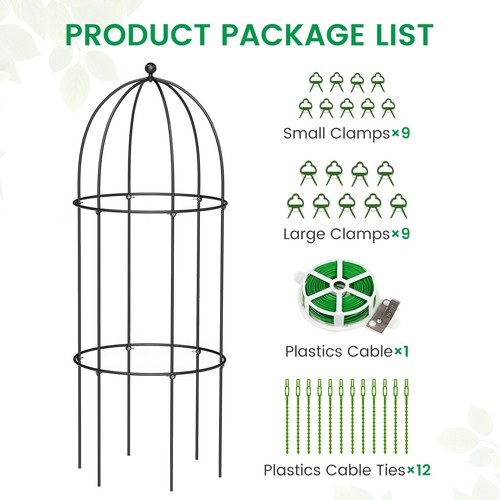 SLSY 3 Packs Garden Trellis,Tomato Cage for Climbing Plants Outdoor 47.2"x17.7" - Picture 4 of 39