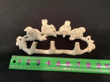 Cast iron white birds wall key rack
