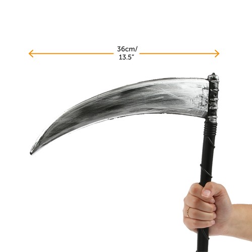 GRIM REAPER SCYTHE HALLOWEEN DELUXE PROP 134CM FANCY DRESS COSTUME ACCESSORY LOT - Picture 5 of 10