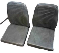 FREEDMAN folding seats - Bucket - Leather- black - rat rod - hot rod- good shape