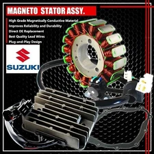 04-16 V-STROM 650 DL650 MAGNETO COIL STATOR+VOLTAGE REGULATOR RECTIFIER+GASKET