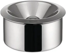 Alessi 90010/I Ashtray, Stainless Steel, 3 X 12 X 11.5 Cm