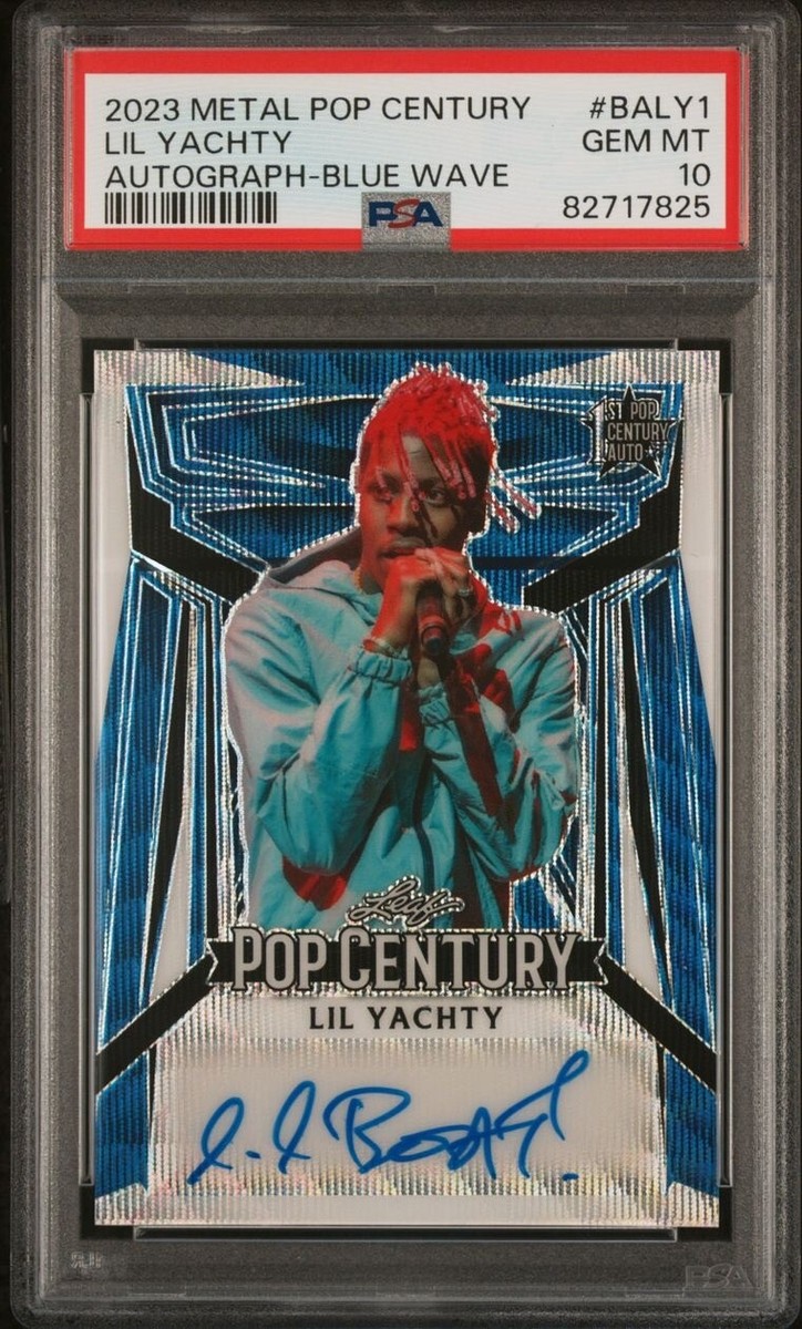 2023 LEAF METAL POP CENTURY LIL YACHTY BLUE WAVE AUTO #3/7 PSA 10