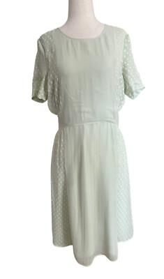 Juliette Longuet Light Green Short Sleeve 100% silk dress size 6 | eBay