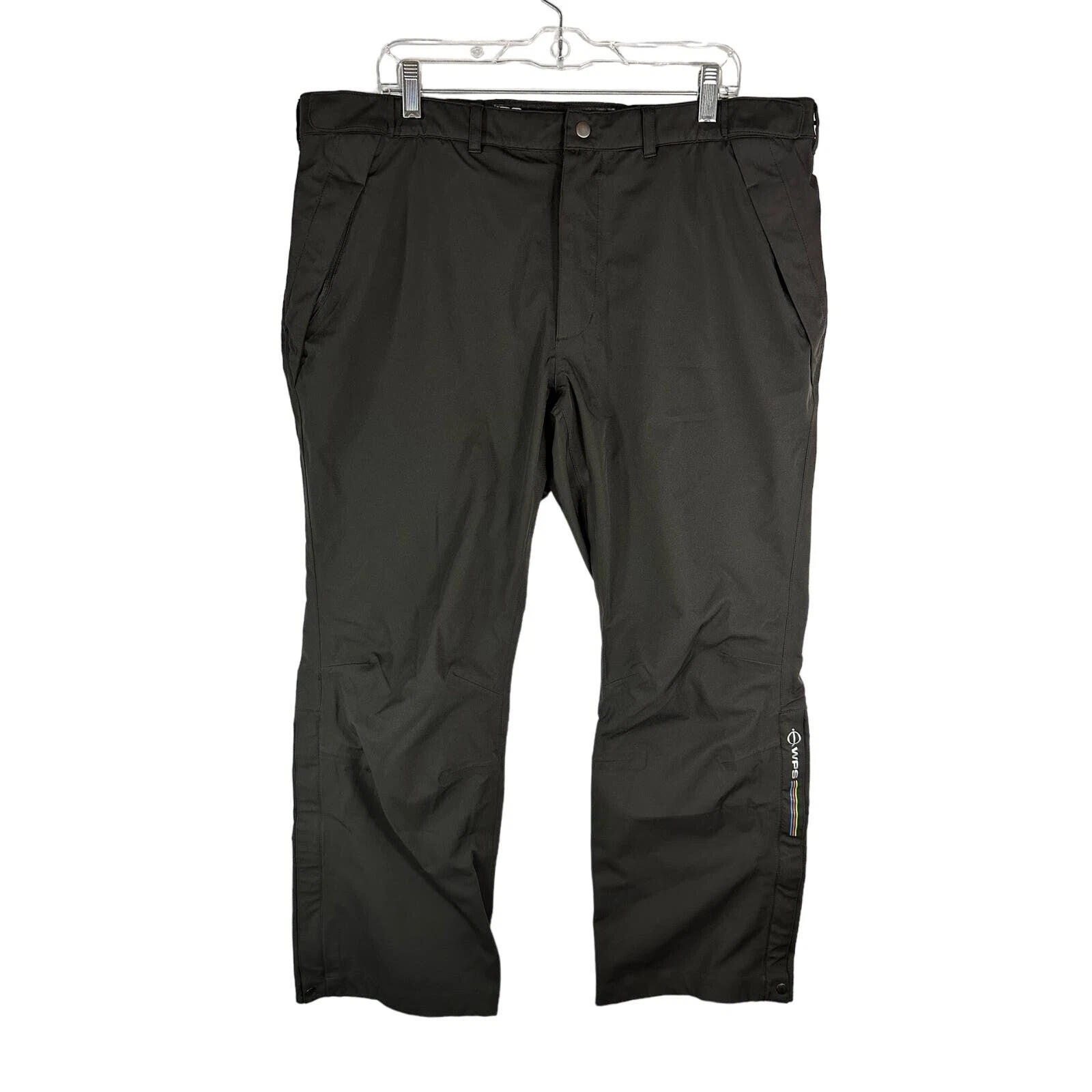 Oscar Jacobson WPS Golf Rain Pants Black Windbreaker Rain Protection Size XL