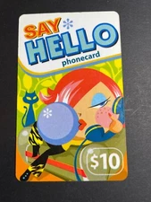 Say Hello $10 Phonecard by Tel. Pacific. Very limited issue