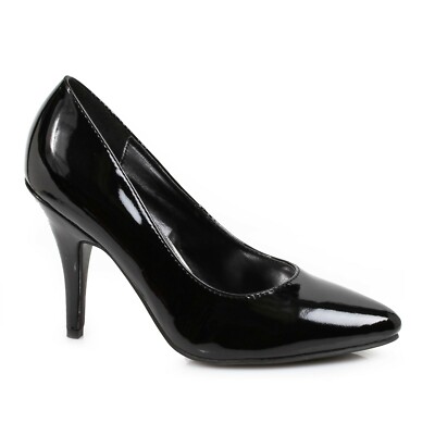 Black Pointy Toe Heels Mens Crossdresser Drag Queen Pumps Womans size 12 13  14