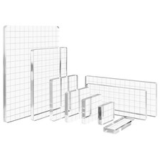 9 Pieces Acrylic Stamp Blocks Sets Clear Stamping Blocks Tools with Grid and ...