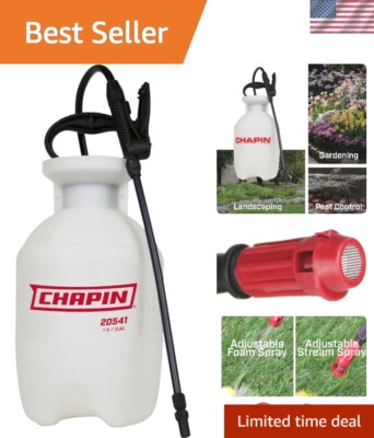 Efficient 1-Gallon Lawn & Garden Sprayer with Adjustable Nozzles and Anti-Clog