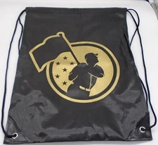 Baseballism Black Cinch Drawstring Bag 13” x 14”