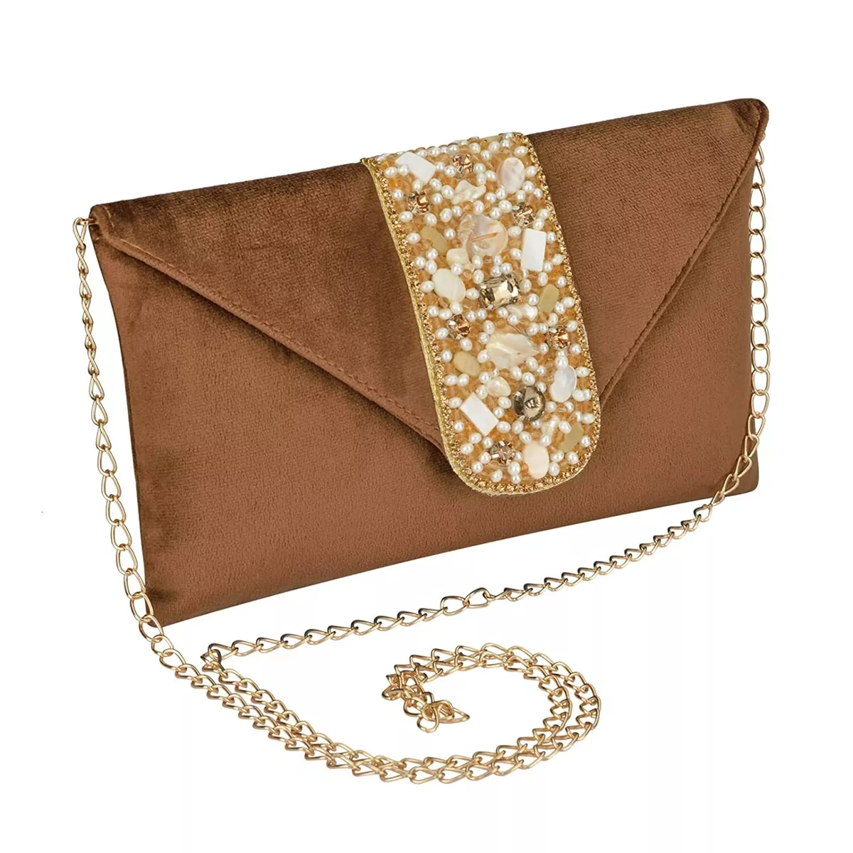 Designer gold cheap clutch purse
