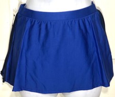 GK ICE SKATE ADULT SMALL ROYAL MICROFIBER PULL-ON SKIRT BLACK TRIM Sz AS NWT