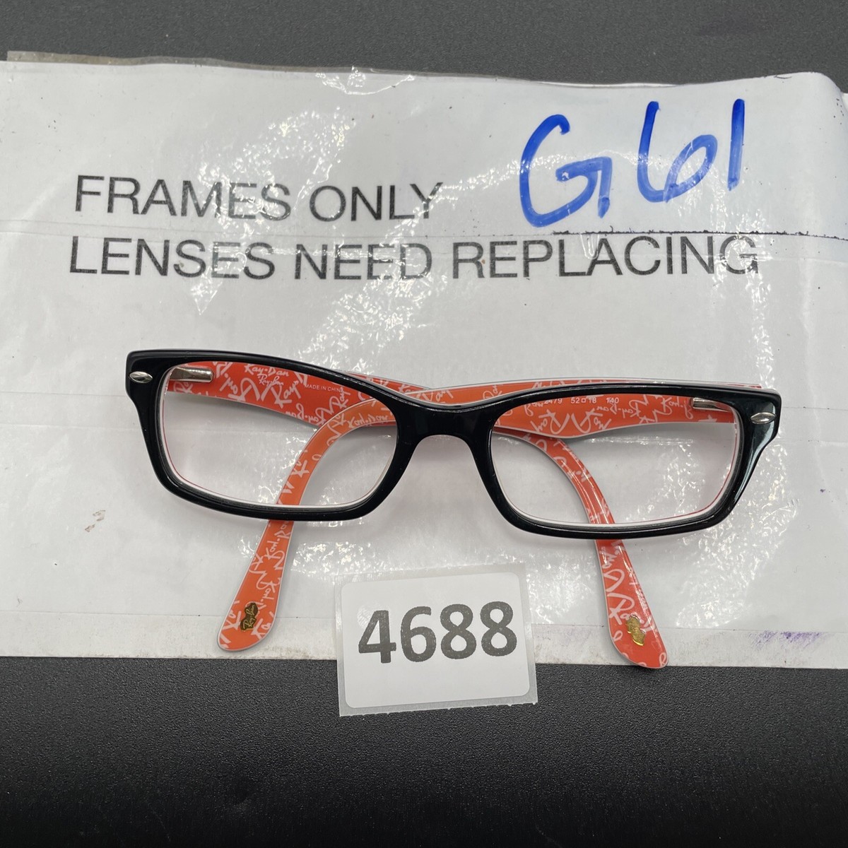 Ray-Ban RB5206 2479 Black and Red Glasses Frames & Case Preowned Ray Ban Rb5206 for sale | eBay main image 3