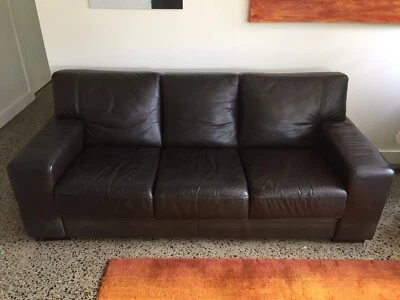 2 3 Seater Leather Lounges Dark Brown Sofas Gumtree