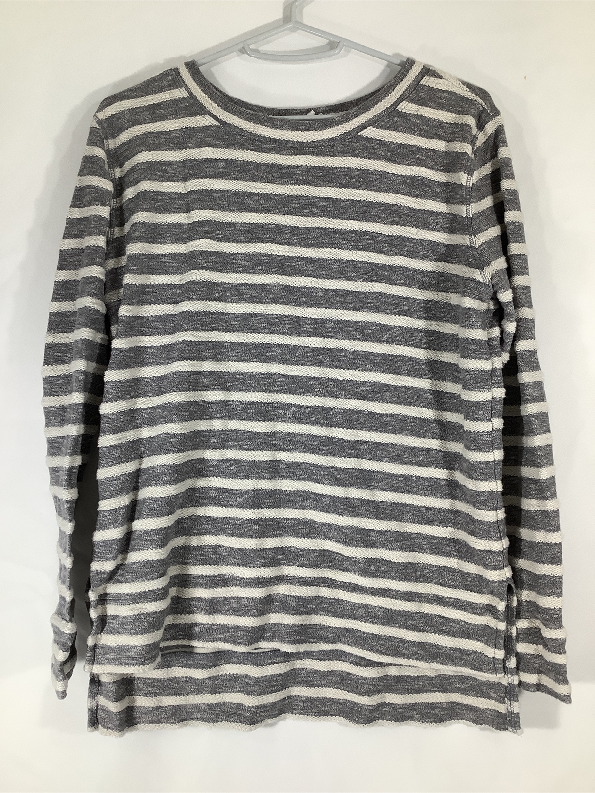 Loft Outlet Lounge Grey Ribbed Sweatshirt Size XS 100% Cotton