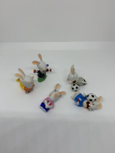2010 Ubisoft Rayman Raving Rabbids Football World Cup 5 Rabbit Figures Ref Other - Picture 1 of 7